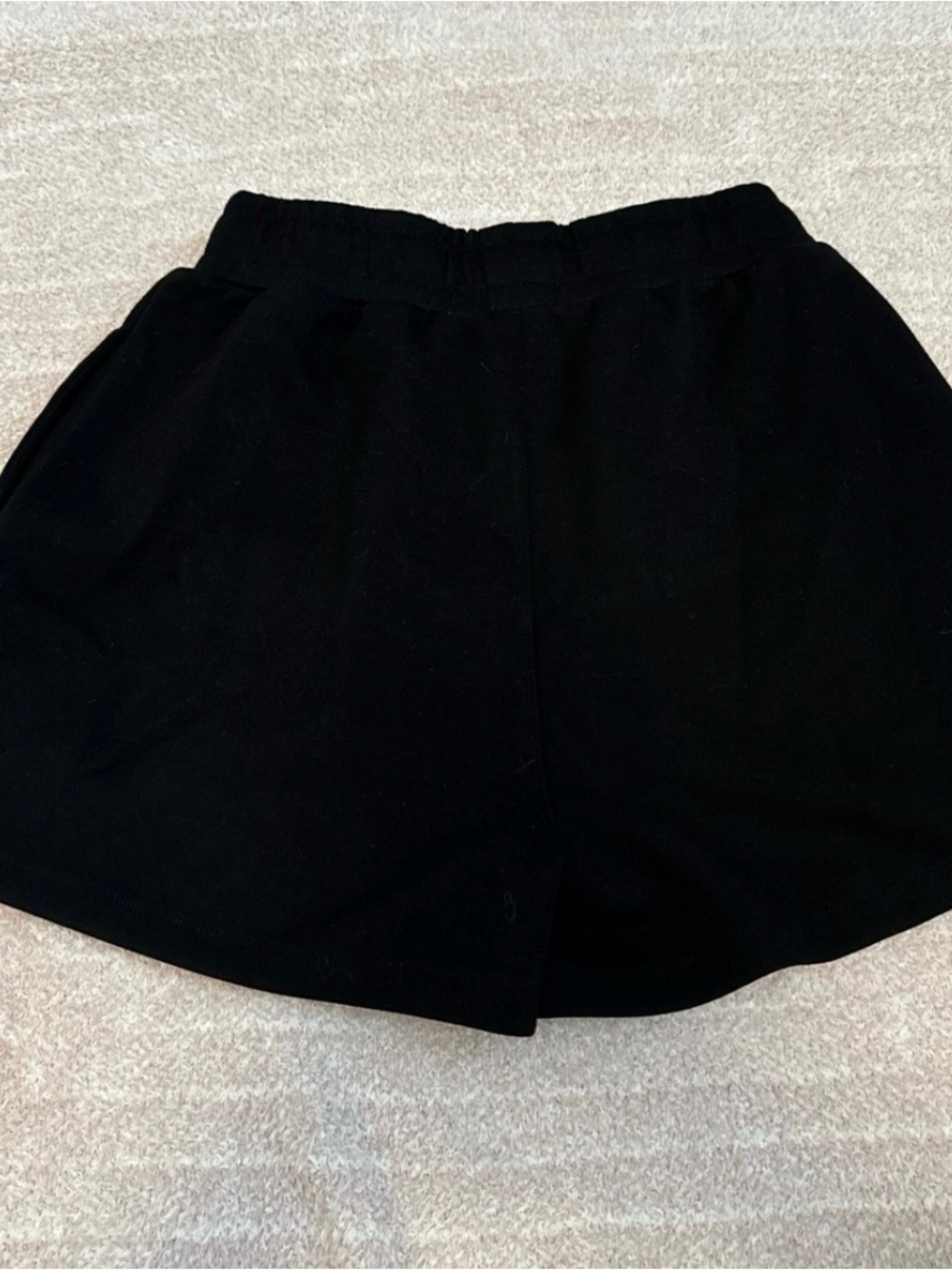 Black Women's Athletic Drawstring Shorts - Picture 2 of 2